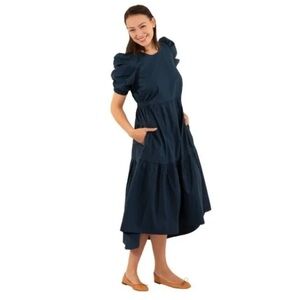 GRETCHEN SCOTT Navy Blue Frolic Dress XXS New